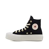 CONVERSE Chuck Taylor All Star Lift, Sneaker Mujer, Black/Egret/Back Ally...