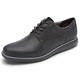 Rockport Garett - Zapatos Oxford de punta lisa para hombre, Negro -, 44.5...