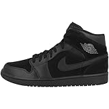 Nike Air Jordan 1 Mid, Zapatos de Baloncesto para Hombre, Negro (Black/Dark...