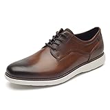 Rockport Garett Plain Toe, Oxford Hombre, coñac, 42.5 EU Ancho