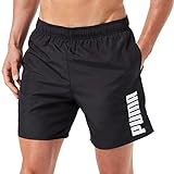 PUMA Pantalones Cortos para Hombre de Swim Trunks, Negro, L