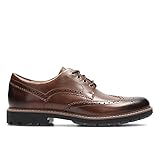 Clarks Batcombe ala Mens Amplia Inglés Picados 8.5 UK/ 42.5 EU Marrón