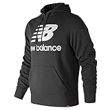 New Balance Essentials Brushed Sudadera Pullover, Hombre, Negro, XX-Large